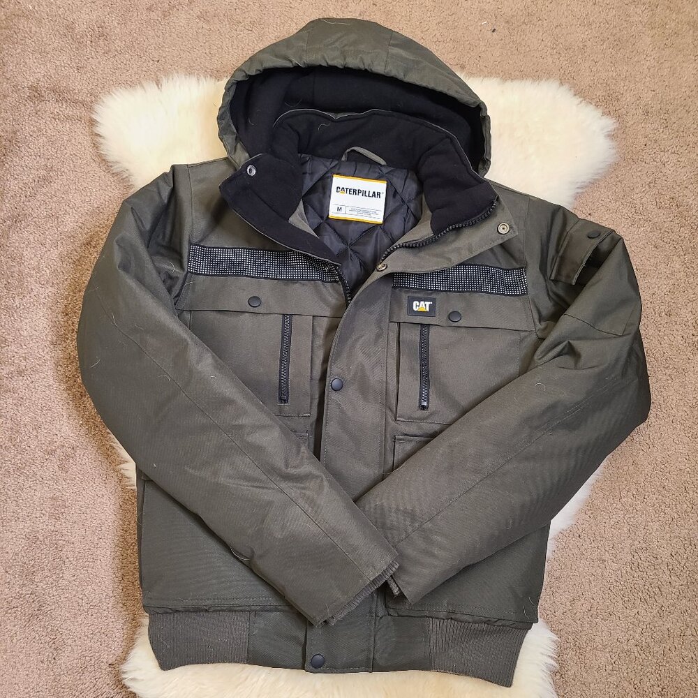 Caterpillar Insulated Olive Green  Jacket - Medium